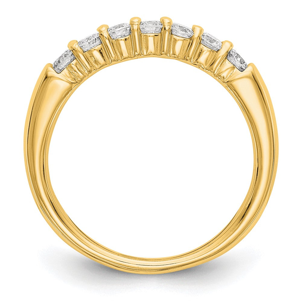 14K Yellow Gold 7-Stone Real Diamond Band