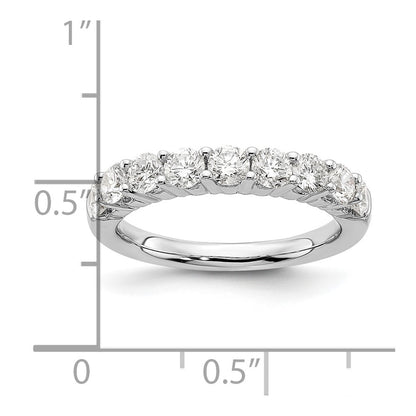 14K White Gold 9-Stone Real Diamond Band