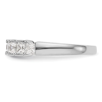 14K White Gold 9-Stone Real Diamond Band