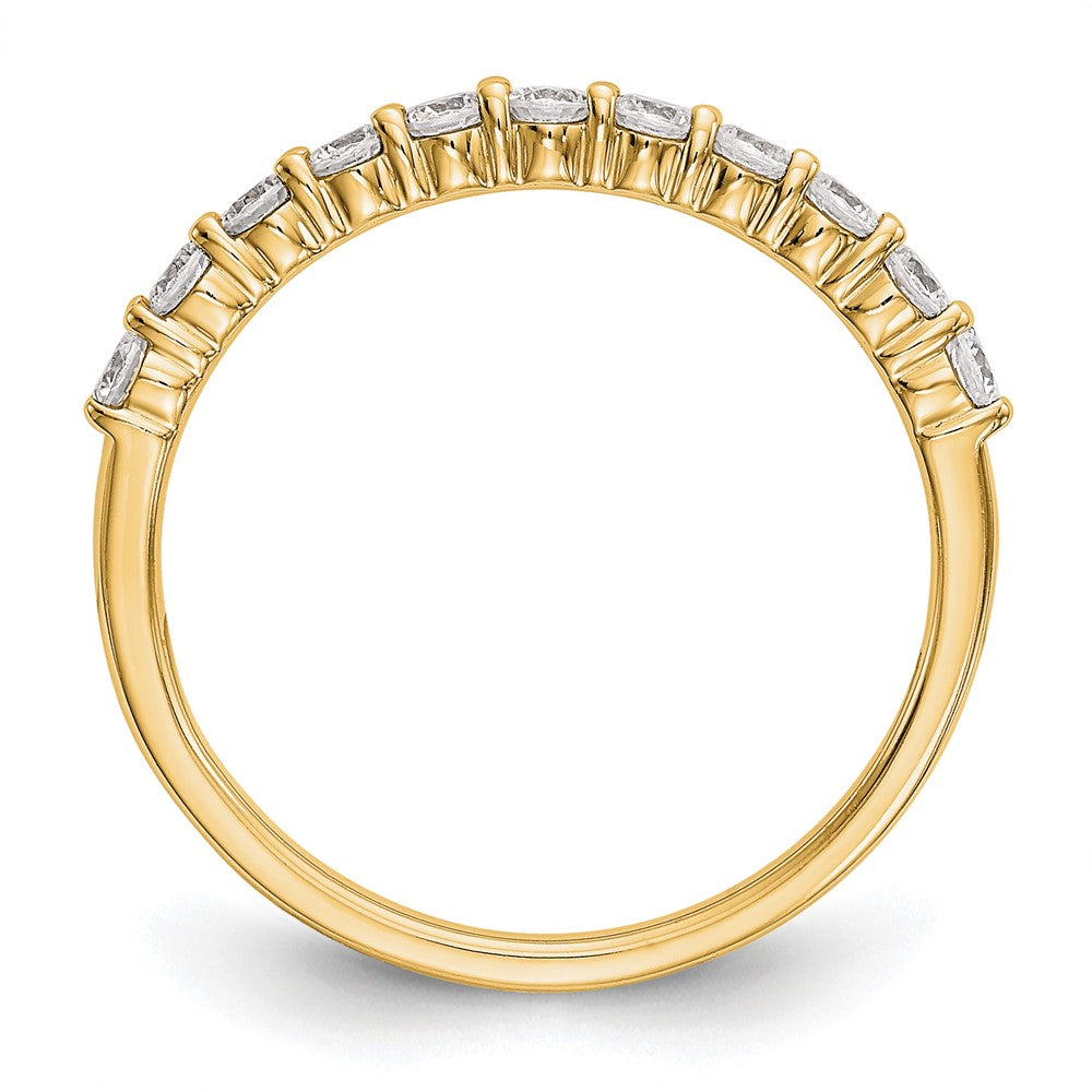 14K Yellow Gold 11-Stone Real Diamond Band