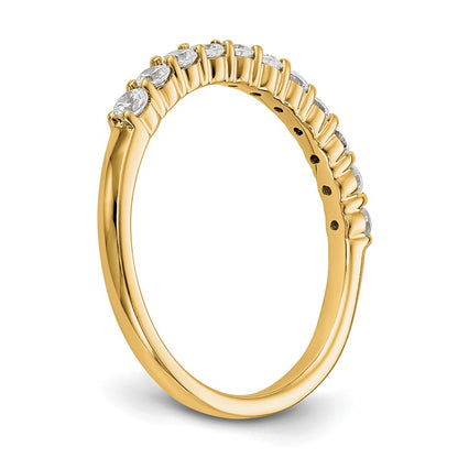 14K Yellow Gold 11-Stone Real Diamond Band