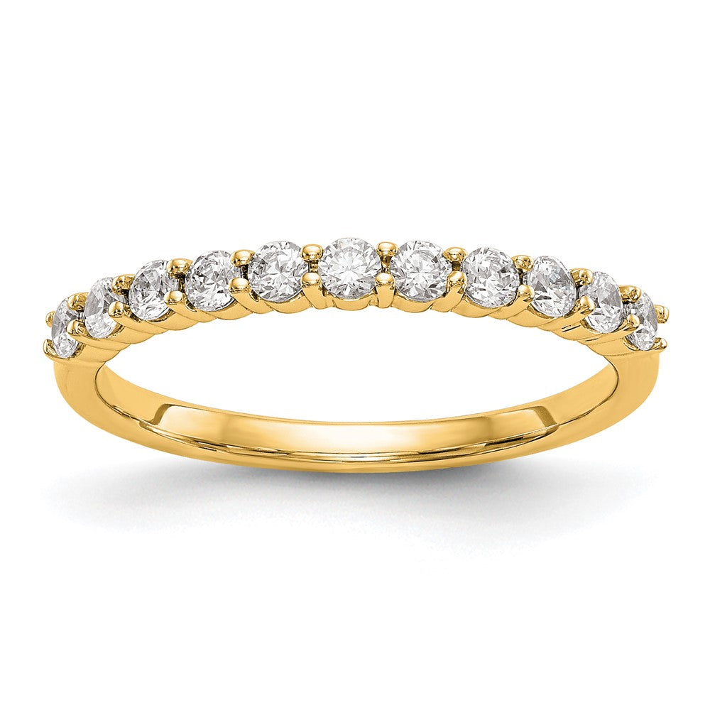 14K Yellow Gold 11-Stone Real Diamond Band