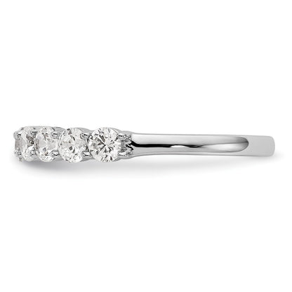 14K White Gold 11-Stone Real Diamond Band