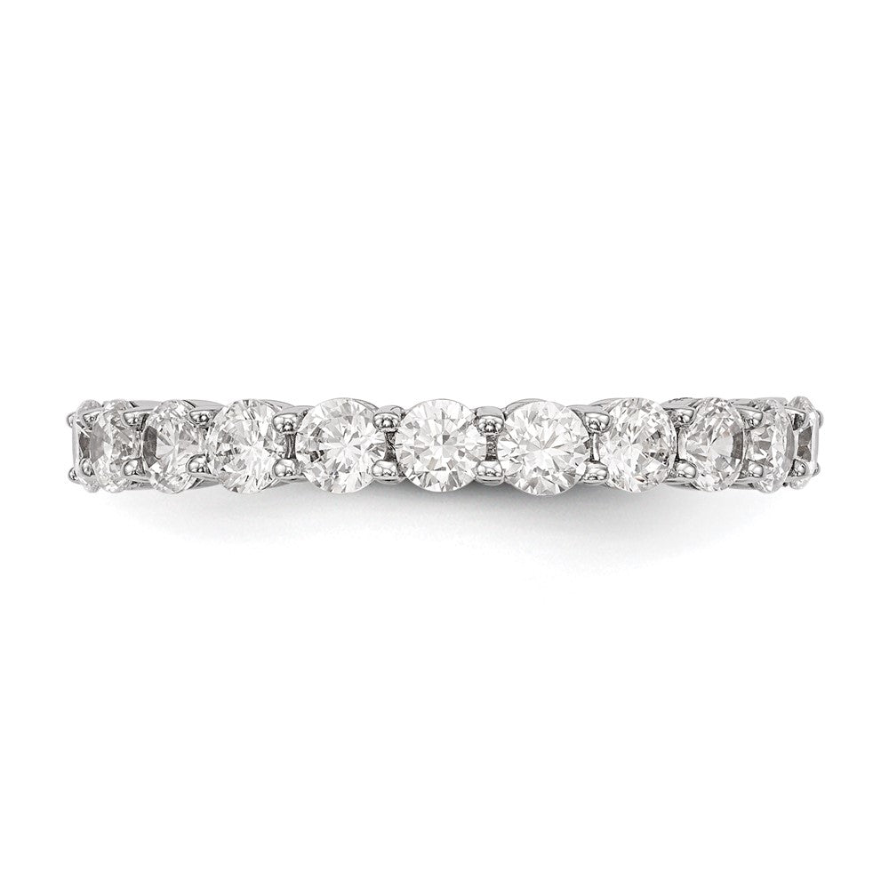 14K White Gold 11-Stone Real Diamond Band