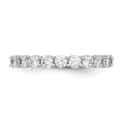 14K White Gold 11-Stone Real Diamond Band