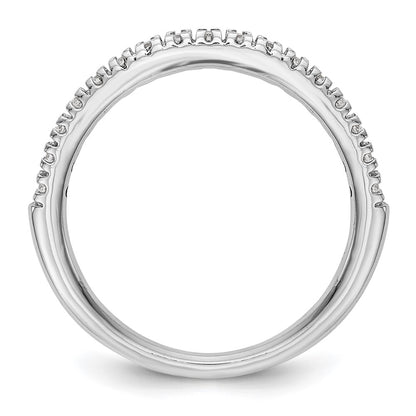 0.25ct. CZ Solid Real 14K White Gold Wedding Band Ring