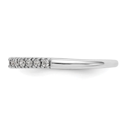 0.25ct. CZ Solid Real 14K White Gold Wedding Band Ring