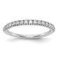 14K White Gold Real Diamond Band