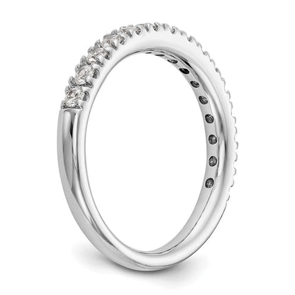 14K White Gold Real Diamond Band
