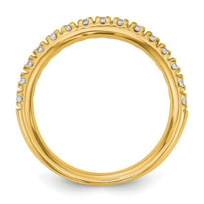 14K Yellow Gold Real Diamond Band
