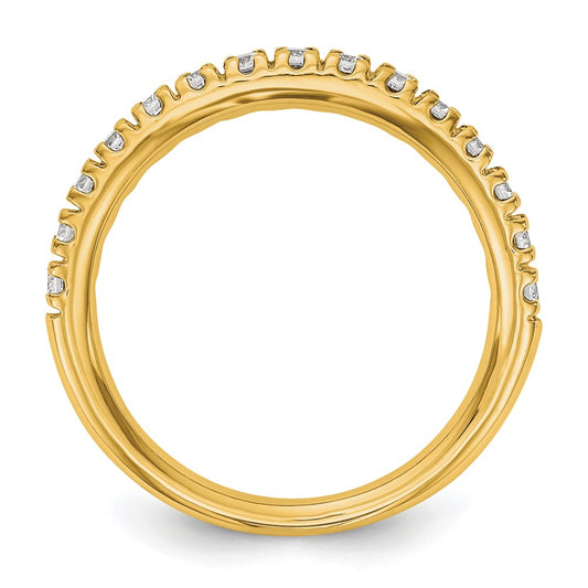 14K Yellow Gold Real Diamond Band