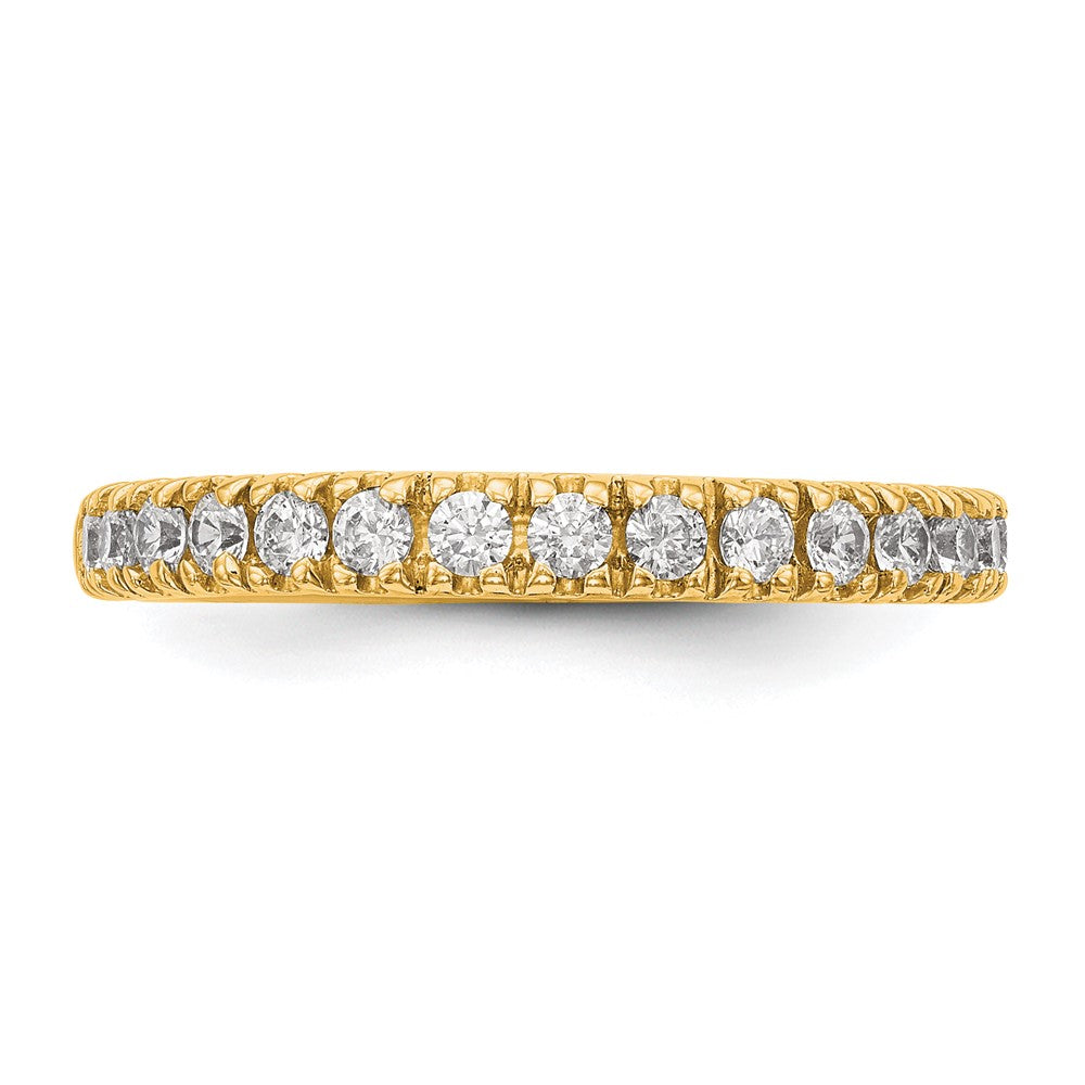 14K Yellow Gold Real Diamond Band