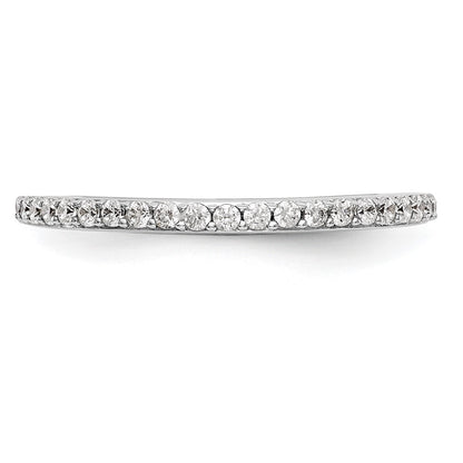 0.28ct. CZ Solid Real 14K White Gold Wedding Band Ring