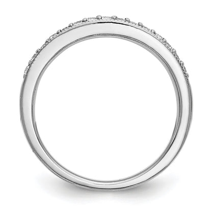 0.23ct. CZ Solid Real 14K White Gold Wedding Band Ring
