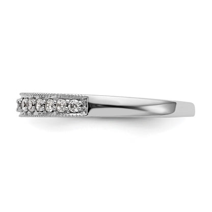 0.23ct. CZ Solid Real 14K White Gold Wedding Band Ring