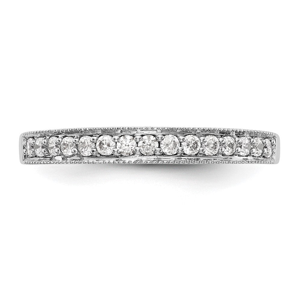0.23ct. CZ Solid Real 14K White Gold Wedding Band Ring