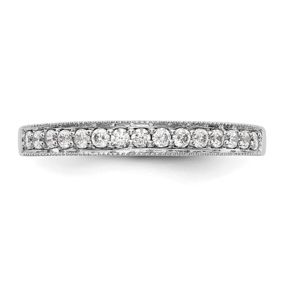 0.23ct. CZ Solid Real 14K White Gold Wedding Band Ring