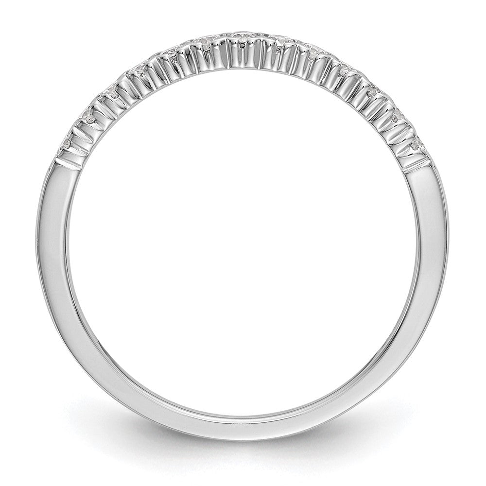 0.26ct. CZ Solid Real 14K White Gold Wedding Band Ring