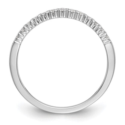 0.26ct. CZ Solid Real 14K White Gold Wedding Band Ring