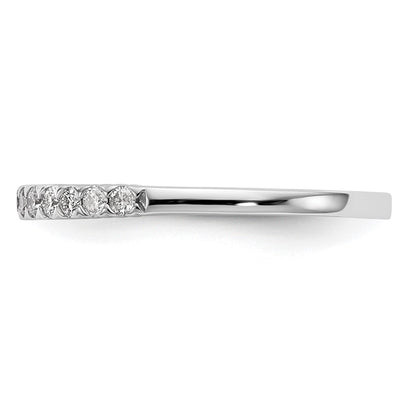 0.26ct. CZ Solid Real 14K White Gold Wedding Band Ring