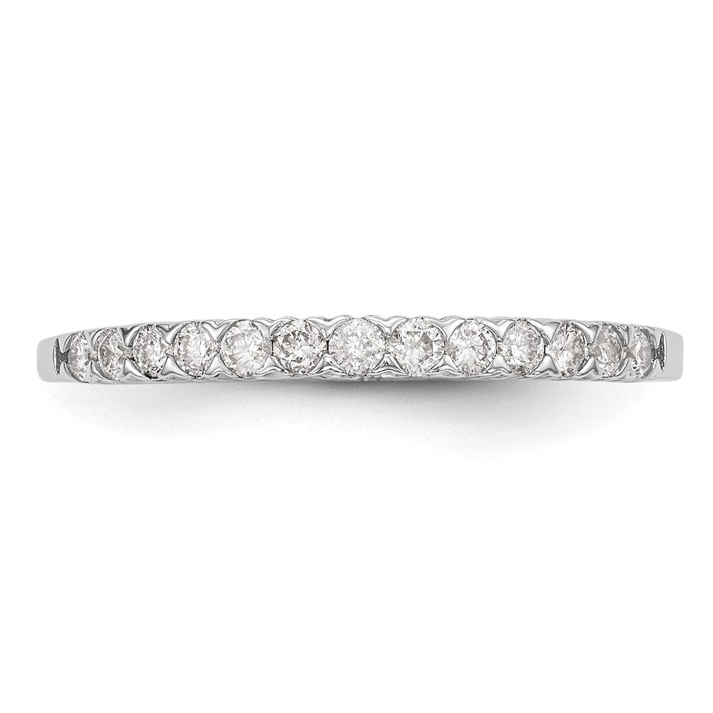 0.26ct. CZ Solid Real 14K White Gold Wedding Band Ring