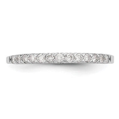 0.26ct. CZ Solid Real 14K White Gold Wedding Band Ring