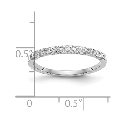 0.26ct. CZ Solid Real 14K White Gold Wedding Band Ring