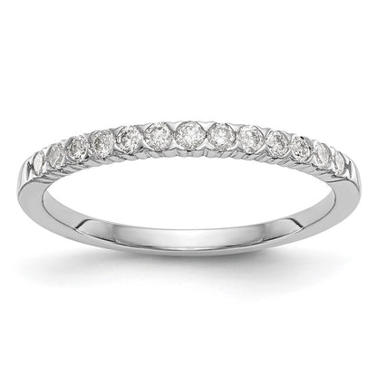 0.26ct. CZ Solid Real 14K White Gold Wedding Band Ring