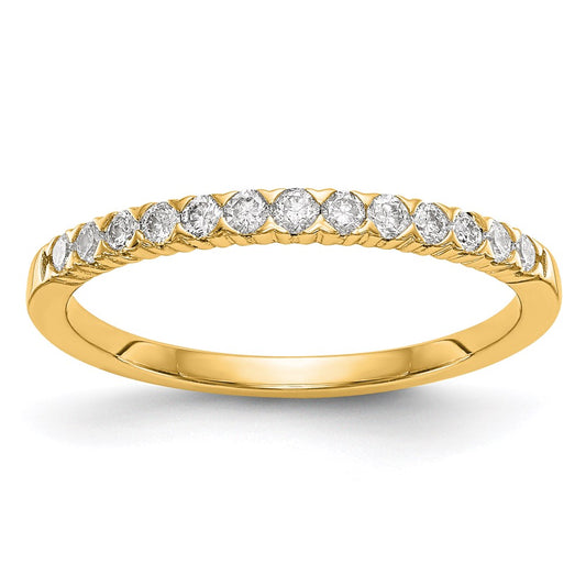 14K Yellow Gold Real Diamond Band