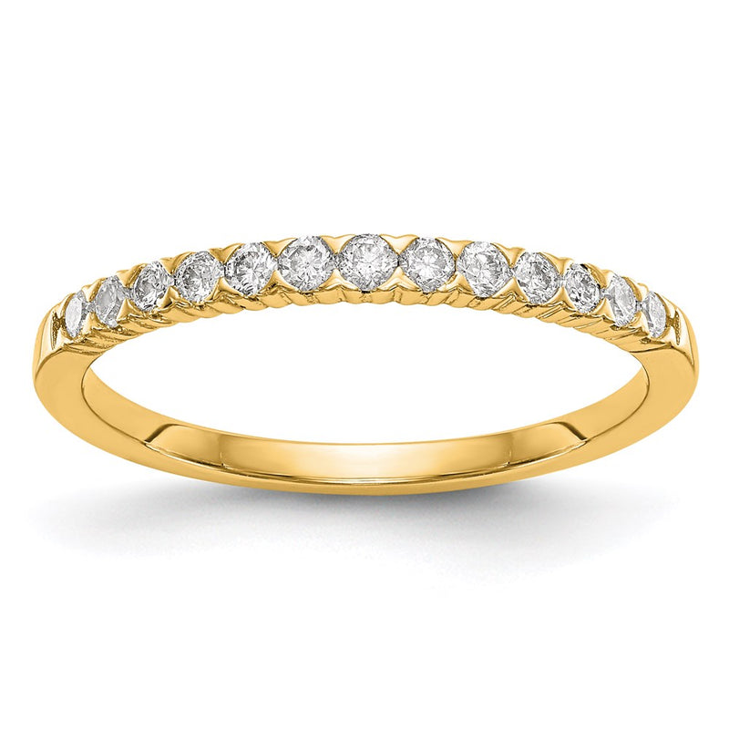 14K Yellow Gold Real Diamond Band