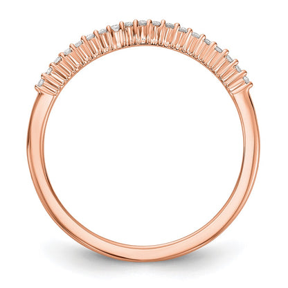 14K Rose Gold Real Diamond Band