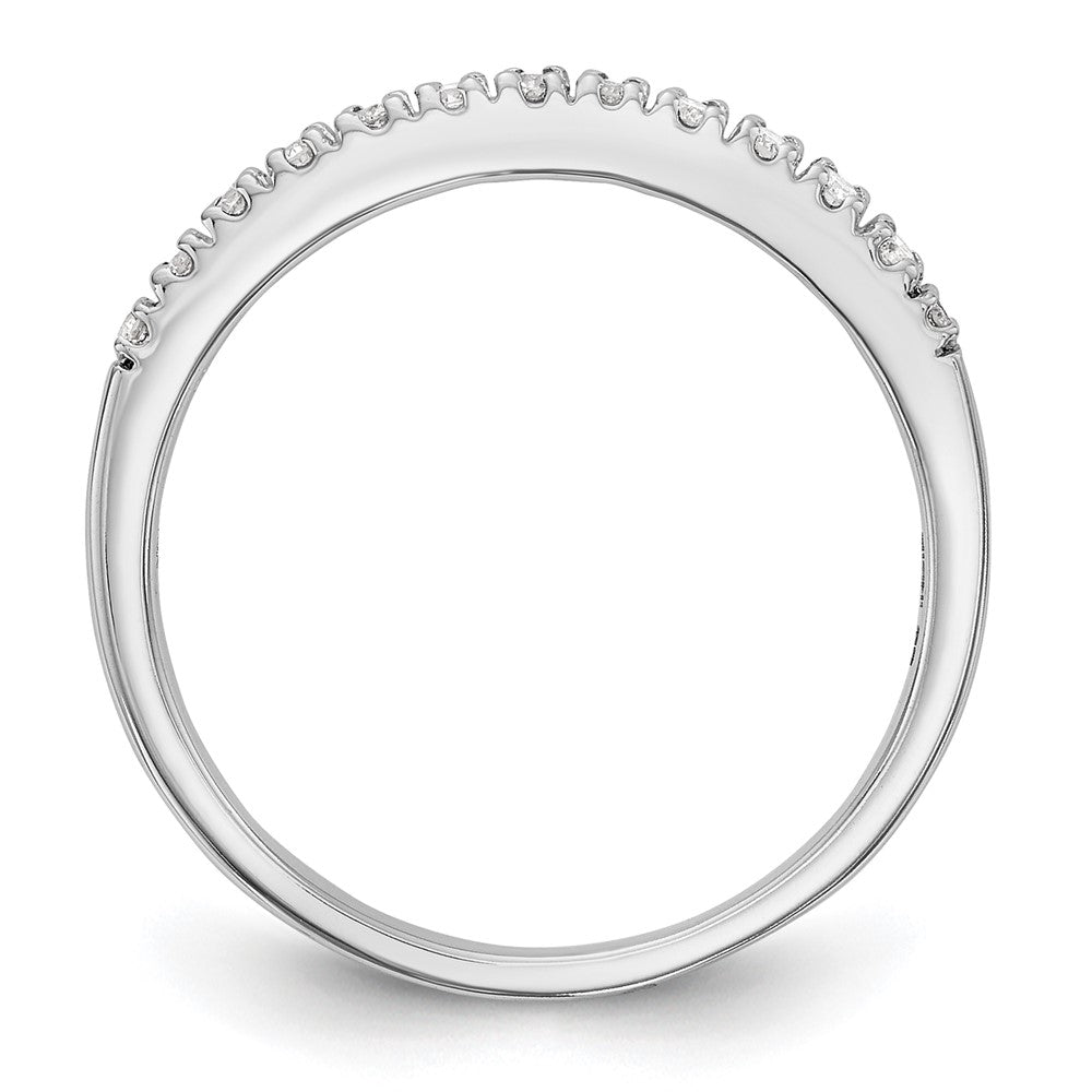 0.20ct. CZ Solid Real 14K White Gold Wedding Band Ring