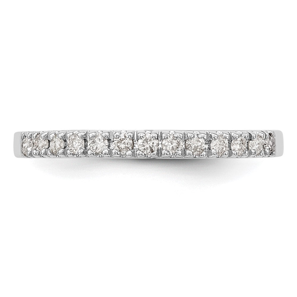 0.20ct. CZ Solid Real 14K White Gold Wedding Band Ring