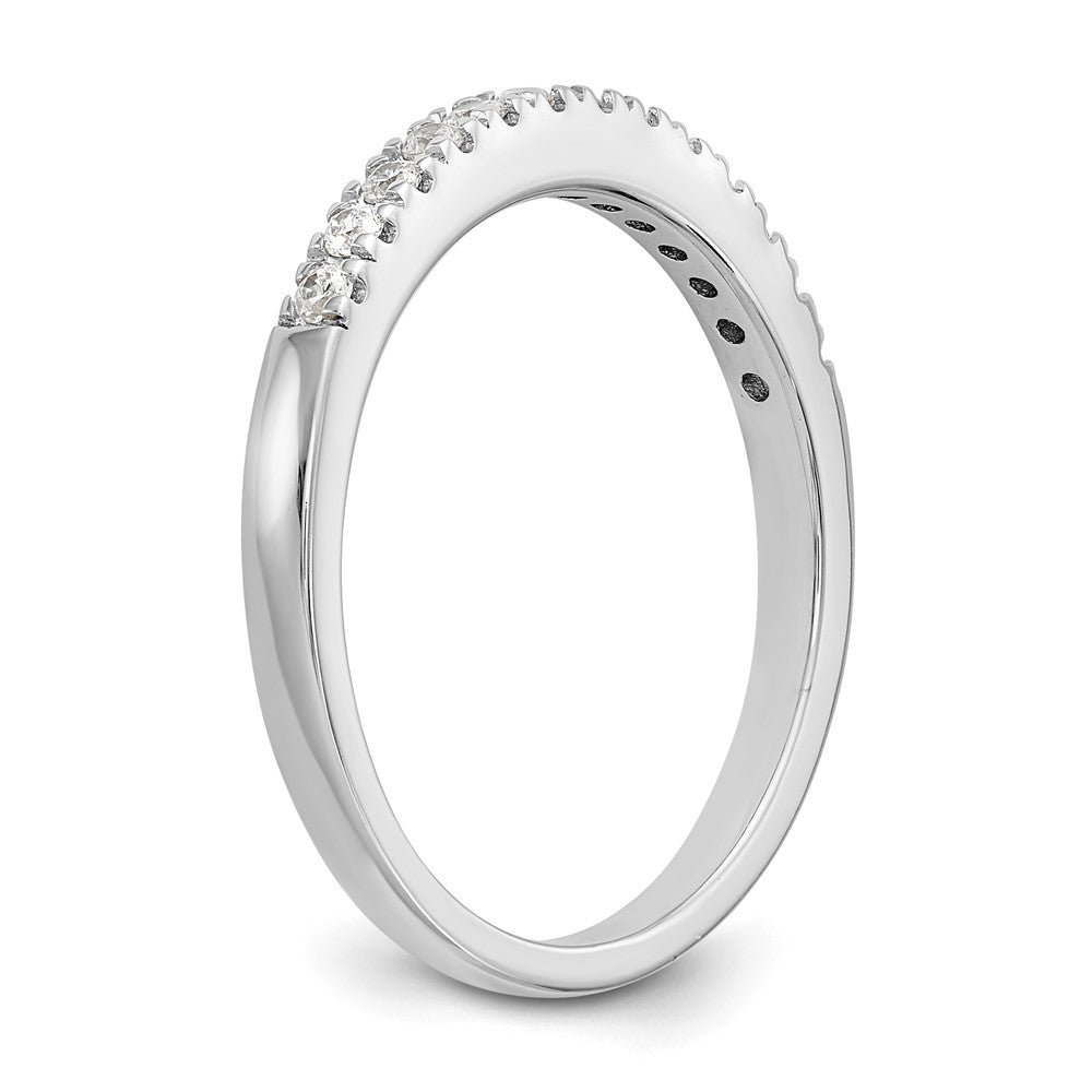 0.20ct. CZ Solid Real 14K White Gold Wedding Band Ring