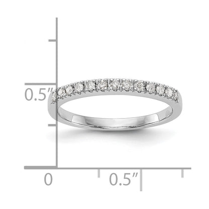 0.20ct. CZ Solid Real 14K White Gold Wedding Band Ring
