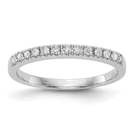 0.20ct. CZ Solid Real 14K White Gold Wedding Band Ring