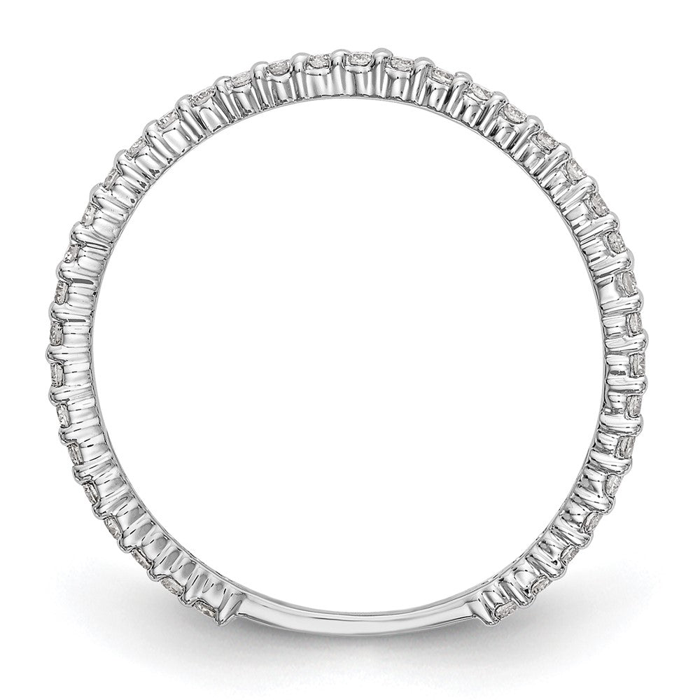 0.30ct. CZ Solid Real 14K White Gold Wedding Band Ring