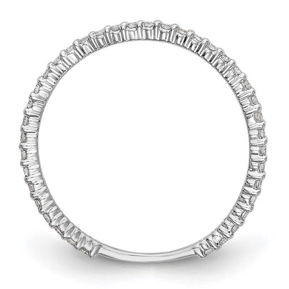 0.30ct. CZ Solid Real 14K White Gold Wedding Band Ring