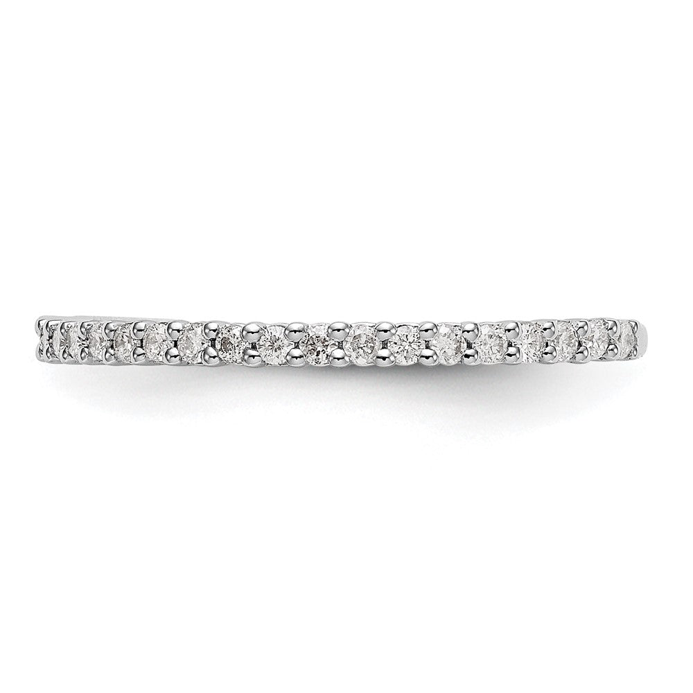 0.30ct. CZ Solid Real 14K White Gold Wedding Band Ring