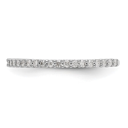 0.30ct. CZ Solid Real 14K White Gold Wedding Band Ring