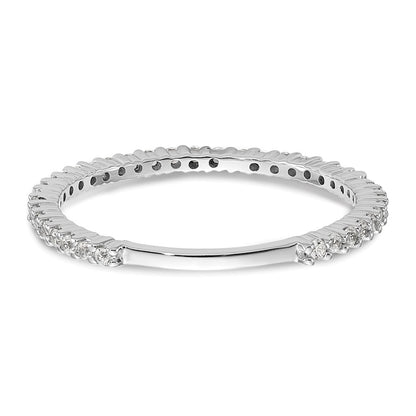 0.30ct. CZ Solid Real 14K White Gold Wedding Band Ring