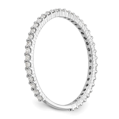 0.30ct. CZ Solid Real 14K White Gold Wedding Band Ring