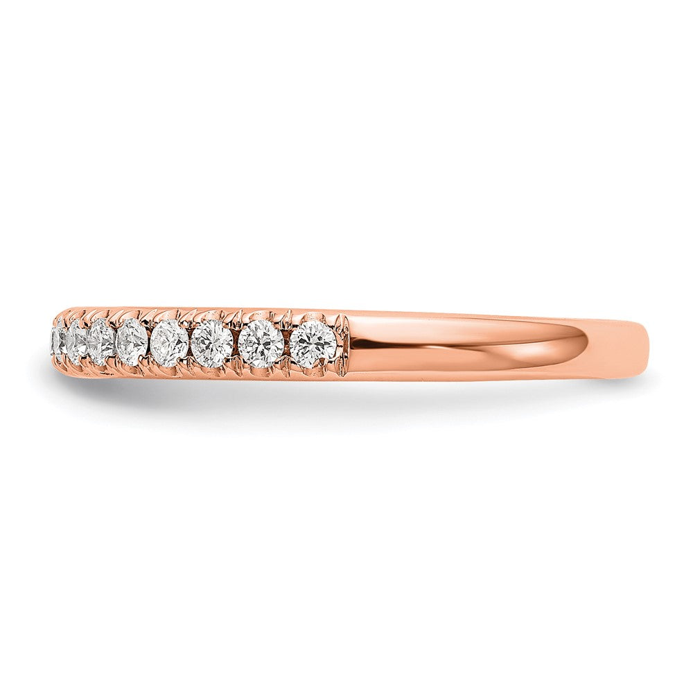 0.42ct. CZ Solid Real 14K Rose Gold Wedding Band Ring