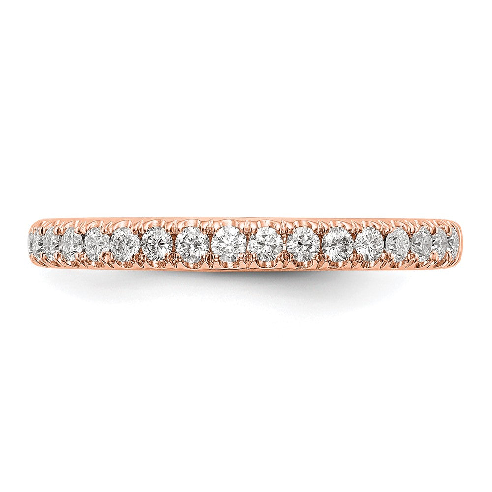14K Rose Gold Real Diamond Band