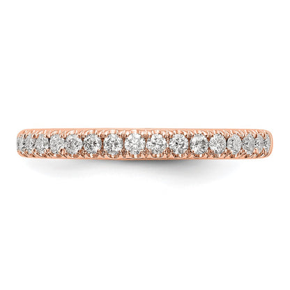 14K Rose Gold Real Diamond Band