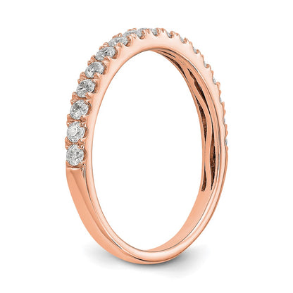 14K Rose Gold Real Diamond Band
