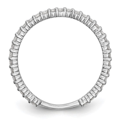 14k White Gold 3/8 carat Complete Round Diamond Band