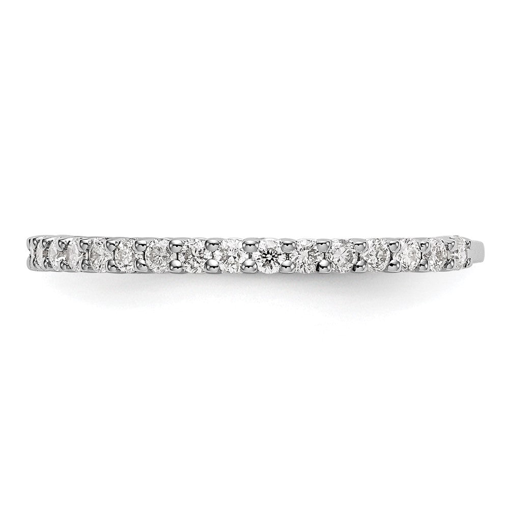 14K White Gold Real Diamond Band
