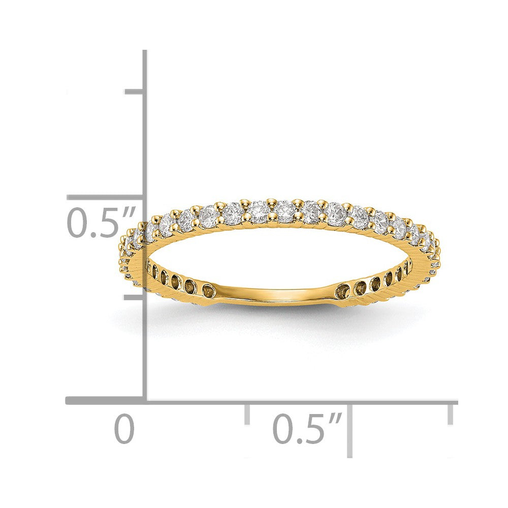 14K Yellow Gold Real Diamond Band