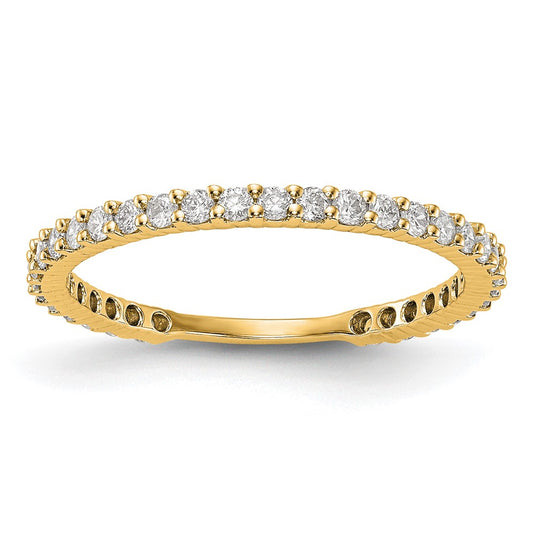 14K Yellow Gold Real Diamond Band